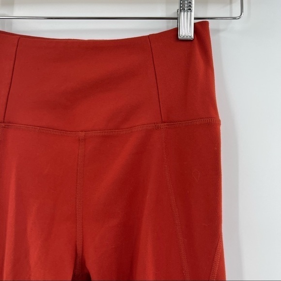 Girlfriend Collective High Rise Burnt Orange Tights - Picture 3 of 5